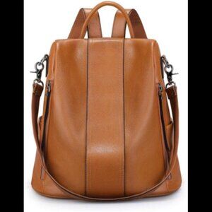 Leather Backpack Purses for Women Antitheft Soft Rucksack Ladies Shoulder Bag